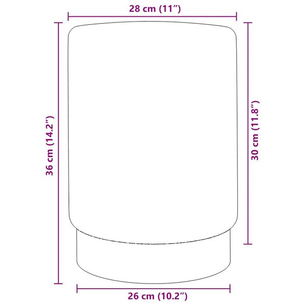 vidaXL Σκαμπό Σκούρο Πράσινο / Χρυσό Βελούδινο 28 x 36 cm