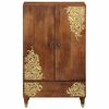 vidaXL Highboard με ράφι Καφέ 60 x 33.5 x 100 εκ. Μασίφ ξύλο μάνγκο