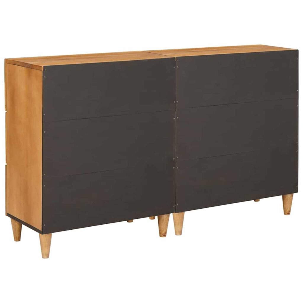 vidaXL Πλαϊνό γραφείο 2 pcs Καφέ 60 x 33 x 75 cm Μασίφ ξύλο μάνγκο