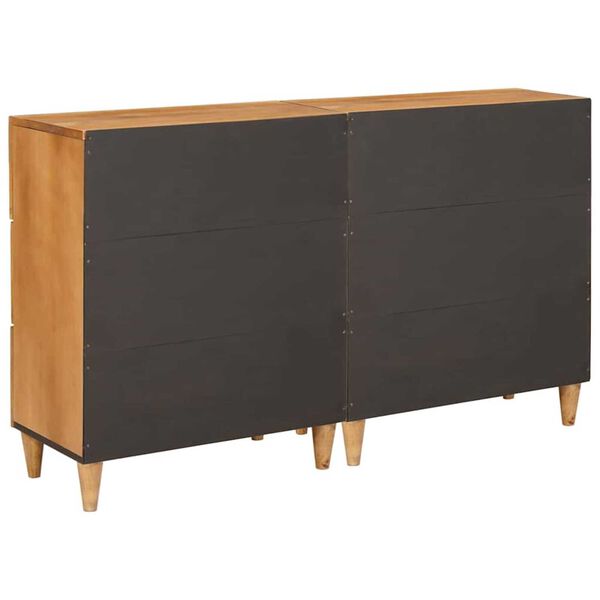 vidaXL Πλαϊνό γραφείο 2 pcs Καφέ 60 x 33 x 75 cm Μασίφ ξύλο μάνγκο