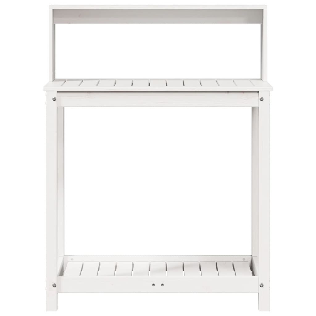 vidaXL Τραπέζι Κηπουρικής με Ράφια 82,5x50x109,5 εκ. Μασίφ Ξύλο Πεύκου