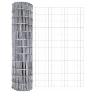 vidaXL Φράχτης Εuro Ασημί 1.2 x 10 m Χάλυβας με θερμή επιμετάλλωση