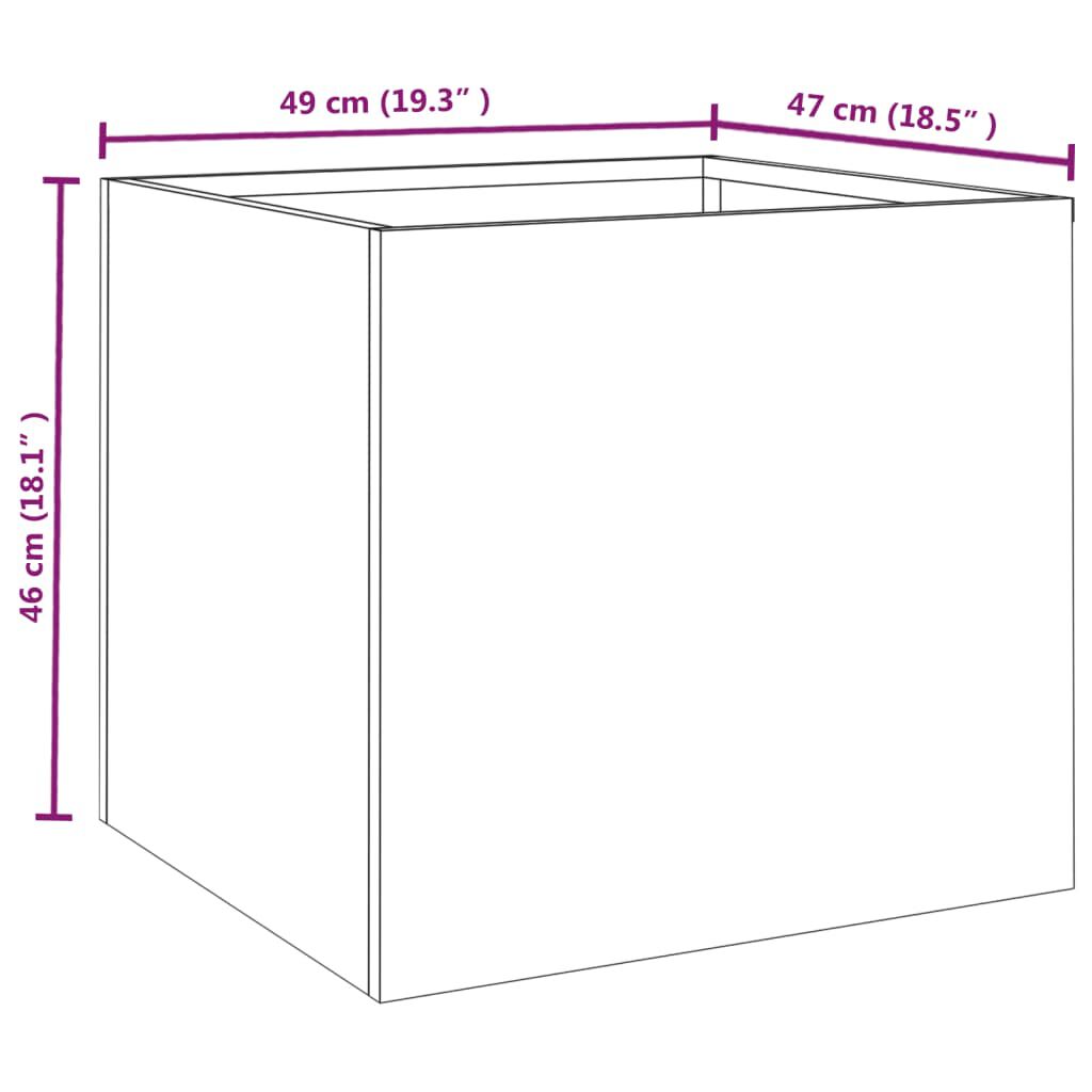vidaXL Ζαρντινιέρες 2τεμ. 49x47x46εκ Ατσάλι Σκληρυθέν στον Αέρα