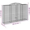 vidaXL Συρματοκιβώτια Τοξωτά 10 τεμ. 300x50x180/200 εκ. Γαλβαν. Ατσάλι