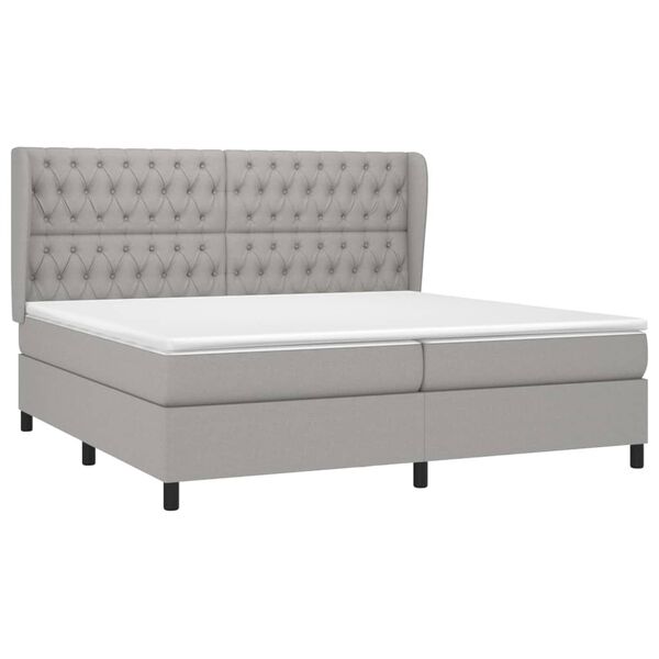 vidaXL &Kappa;&rho;&epsilon;&beta;ά&tau;&iota; Boxspring &mu;&epsilon; &Sigma;&tau;&rho;ώ&mu;&alpha; &Alpha;&nu;&omicron;&iota;&chi;&tau;ό &Gamma;&kappa;&rho;&iota; 200x200 &epsilon;&kappa;. &Upsilon;&phi;&alpha;&sigma;&mu;ά&tau;&iota;&nu;&omicron;