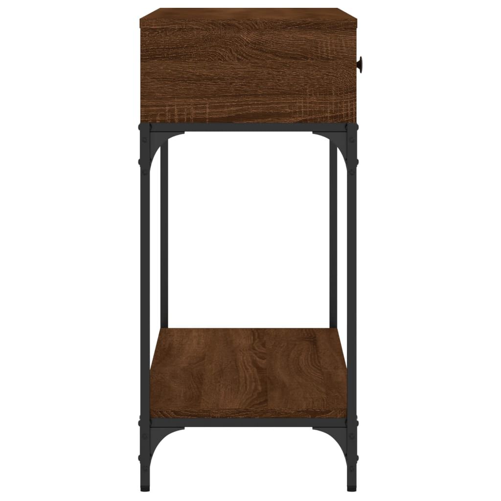 vidaXL Τραπέζι Κονσόλα Καφέ Δρυς 100x34,5x75 εκ. Επεξεργασμένο Ξύλο
