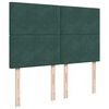 vidaXL Κρεβάτι Boxspring με Στρώμα Σκούρο Πράσινο 140x190εκ. Βελούδινο