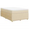 vidaXL Κρεβάτι Boxspring με Στρώμα Κρεμ 120x200 εκ. Υφασμάτινο