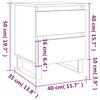 vidaXL Κομοδίνο Λευκό 40 x 35 x 50 εκ. από Επεξεργασμένο Ξύλο