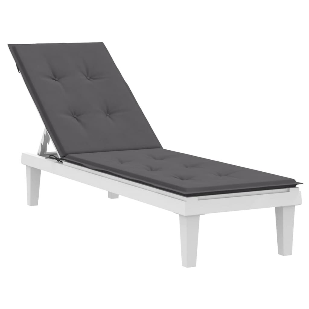 vidaXL Μαξιλάρι Ξαπλώστρας Ανθρακί (75+105) x 50 x 4 εκ.