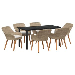 vidaXL &Sigma;έ&tau; &phi;&alpha;&gamma;&eta;&tau;&omicron;ύ &gamma;&iota;&alpha; &kappa;ή&pi;&omicron; &mu;&epsilon; &mu;&alpha;&xi;&iota;&lambda;ά&rho;&iota; 7 pcs &Mu;&pi;&epsilon;&zeta; &sigma;&upsilon;&nu;&theta;&epsilon;&tau;&iota;&kappa;ό &rho;&alpha;&tau;ά&nu;