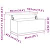 vidaXL Τραπεζάκι Σαλονιού Καπνιστή Δρυς 90x44,5x45 εκ. Επεξ. Ξύλο