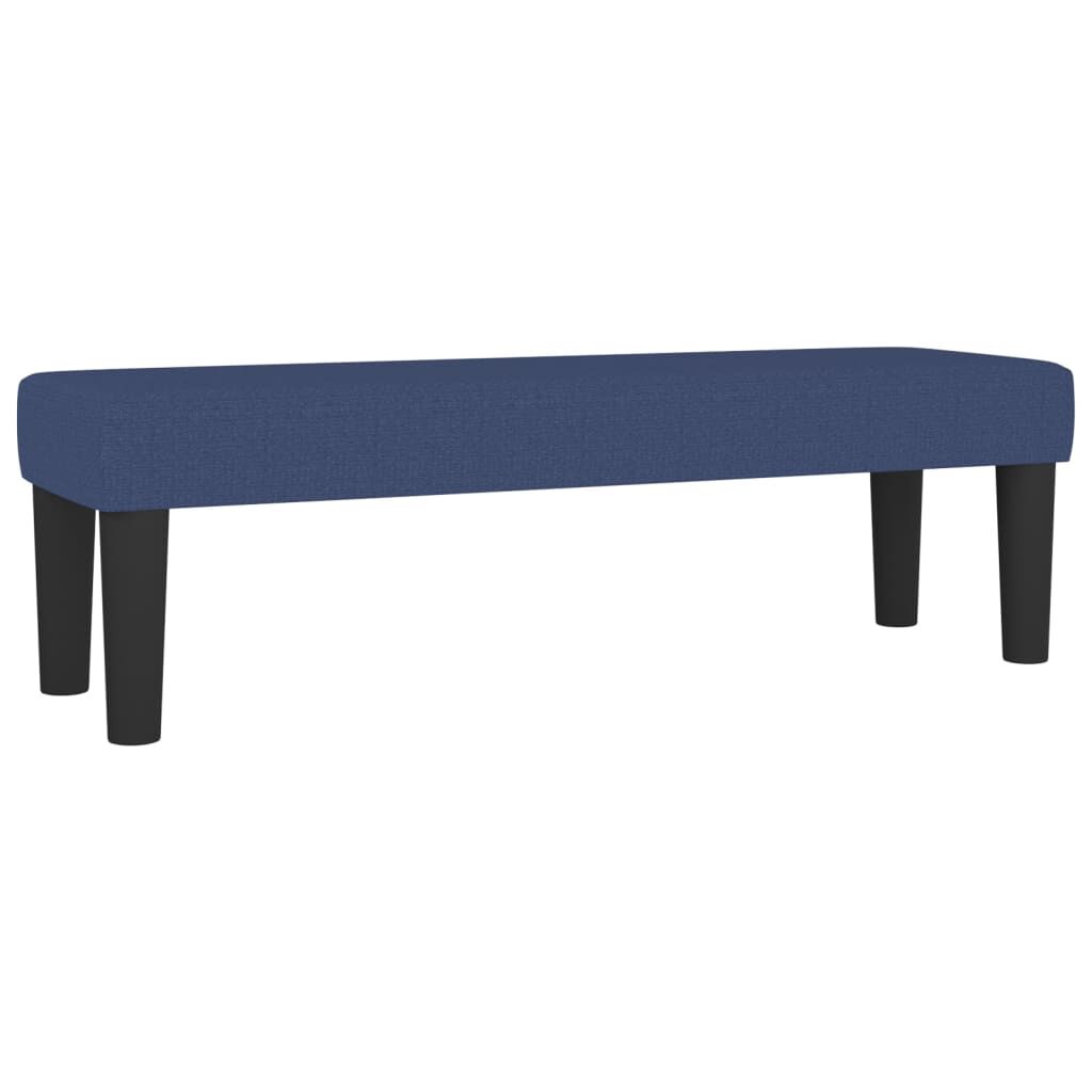 vidaXL Κρεβάτι Boxspring με Στρώμα Μπλε 200x200 εκ. Υφασμάτινο