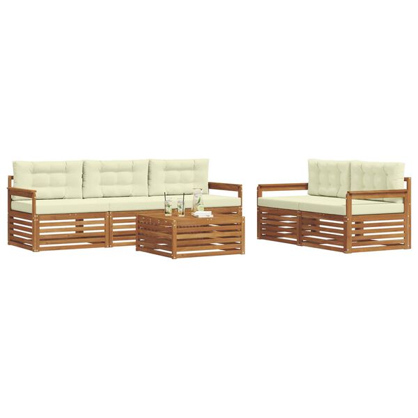 vidaXL &Sigma;&epsilon;&iota;&rho;ά &Kappa;&alpha;&nu;&alpha;&pi;έ &Epsilon;&xi;&omega;&tau;&epsilon;&rho;&iota;&kappa;&omicron;ύ &mu;&epsilon; &mu;&alpha;&xi;&iota;&lambda;ά&rho;&iota; 6 pcs &Phi;&upsilon;&sigma;&iota;&kappa;ό &kappa;&alpha;&iota; &Kappa;&rho;έ&mu;&alpha;