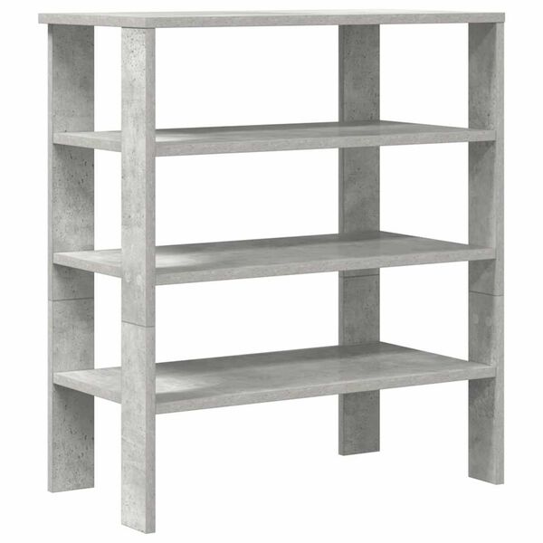Ράφι παπουτσιών vidaXL Γκρι μπετόν 61x32x70 cm Κατασκευασμένο ξύλο