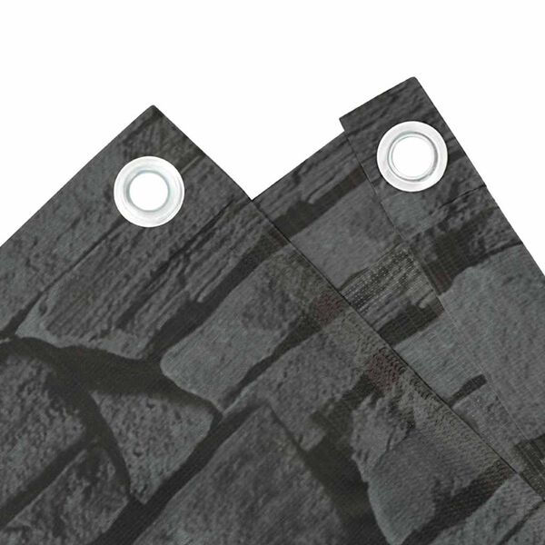 vidaXL Περίφραξη Μπαλκονιού Σχέδιο Ledge Stone Γκρι 700x120 εκ. PVC