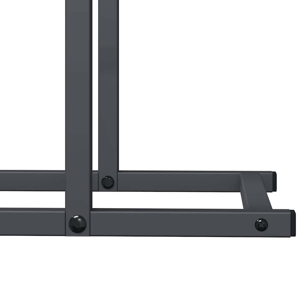 vidaXL Ράφι για καυσόξυλα Ανθρακί 50x25x60 εκ. Ατσάλι ψυχρής έλασης