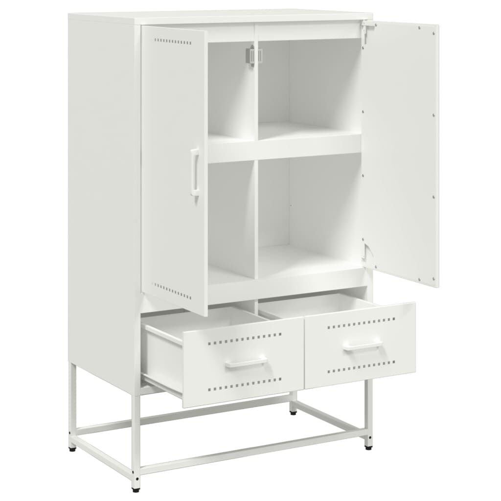 vidaXL Ντουλάπι Λευκό 68x39x111,5 εκ. από Χάλυβα