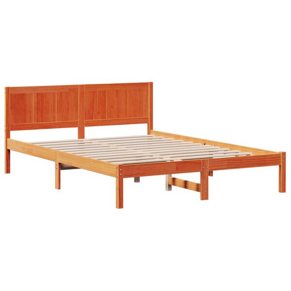 vidaXL Σκελετός Κρεβατιού Καφέ 160 x 200 cm Μασίφ ξύλο πεύκου