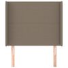 vidaXL Κεφαλάρι με Πτερύγια Taupe 83x16x118/128 εκ. Υφασμάτινο
