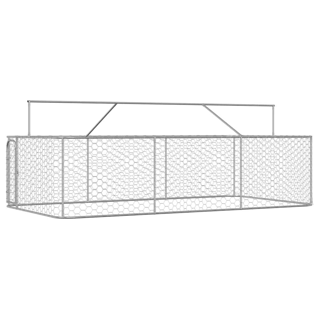 vidaXL Κλουβί Σκύλου Εξωτερικού Χώρου 400 x 200 x 150 εκ. με Στέγαστρο