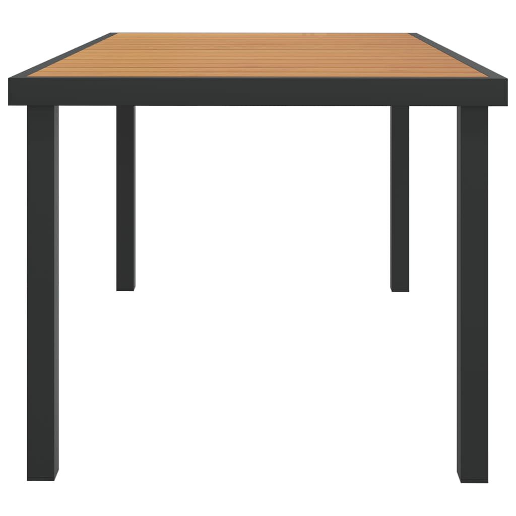 vidaXL Τραπέζι Κήπου Καφέ 140 x 90 x 74 εκ. από Αλουμίνιο και WPC