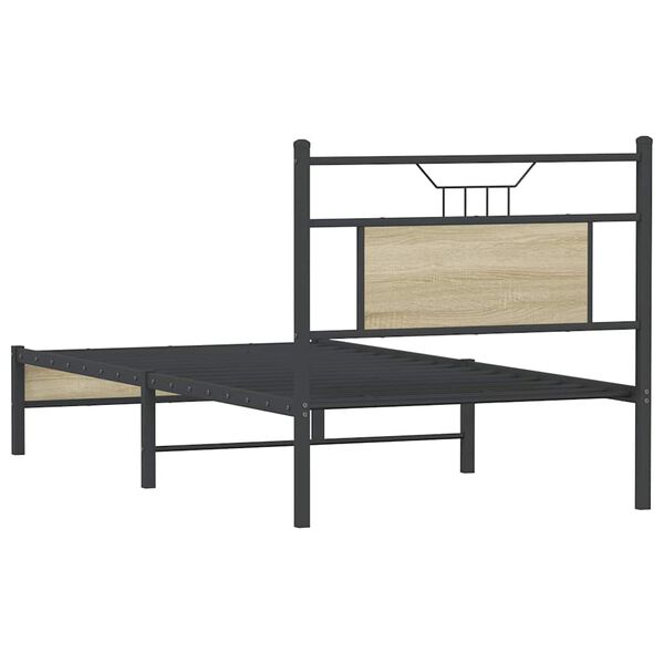 vidaXL Πλαίσιο Κρεβ. Χωρ. Στρώμα Sonoma Δρυς 90x200 εκ. Επεξ. Ξύλο