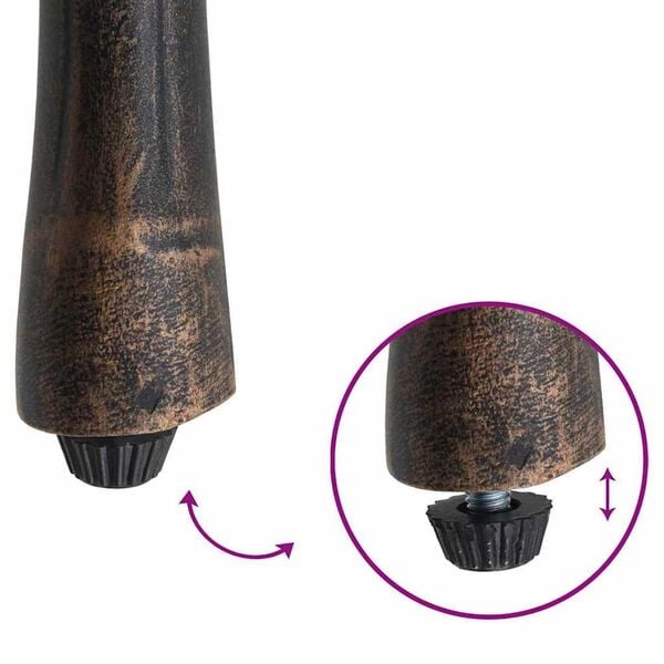 vidaXL Καρέκλα Κήπου 2 pcs Μπρονζέ 55 x 56.5 x 91εκ Αλουμίνιο