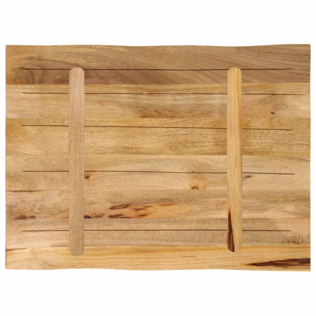 vidaXL Επιφάνεια Τραπεζιού 80x60x3,8 εκ. Live Edge Μασίφ Ξύλο Μάνγκο