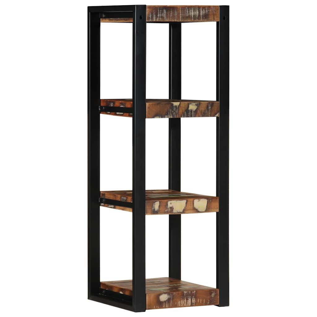 vidaXL Ράφι τοίχου Πολύχρωμο 35x35x100 cm Στερεό ξύλο ανακτημένο