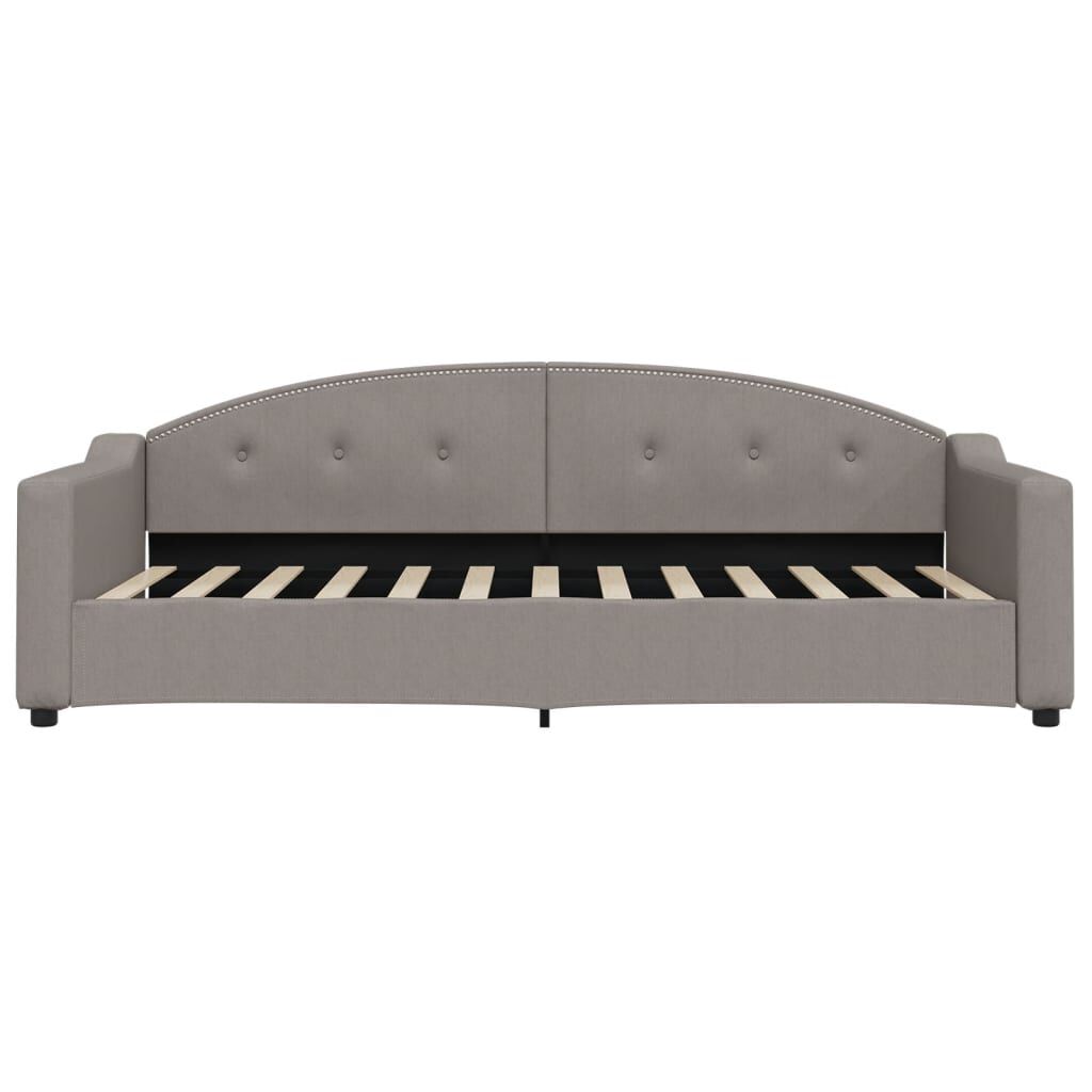 vidaXL Καναπές Κρεβάτι Συρόμενος Taupe 90x200 εκ. Ύφασμα & Συρτάρια