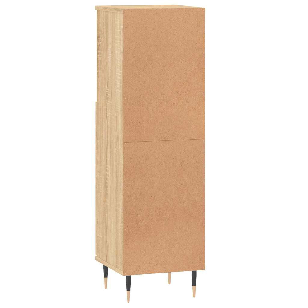 vidaXL Ντουλάπι Μπάνιου Sonoma Δρυς 30x30x100 εκ. Επεξεργασμένο Ξύλο