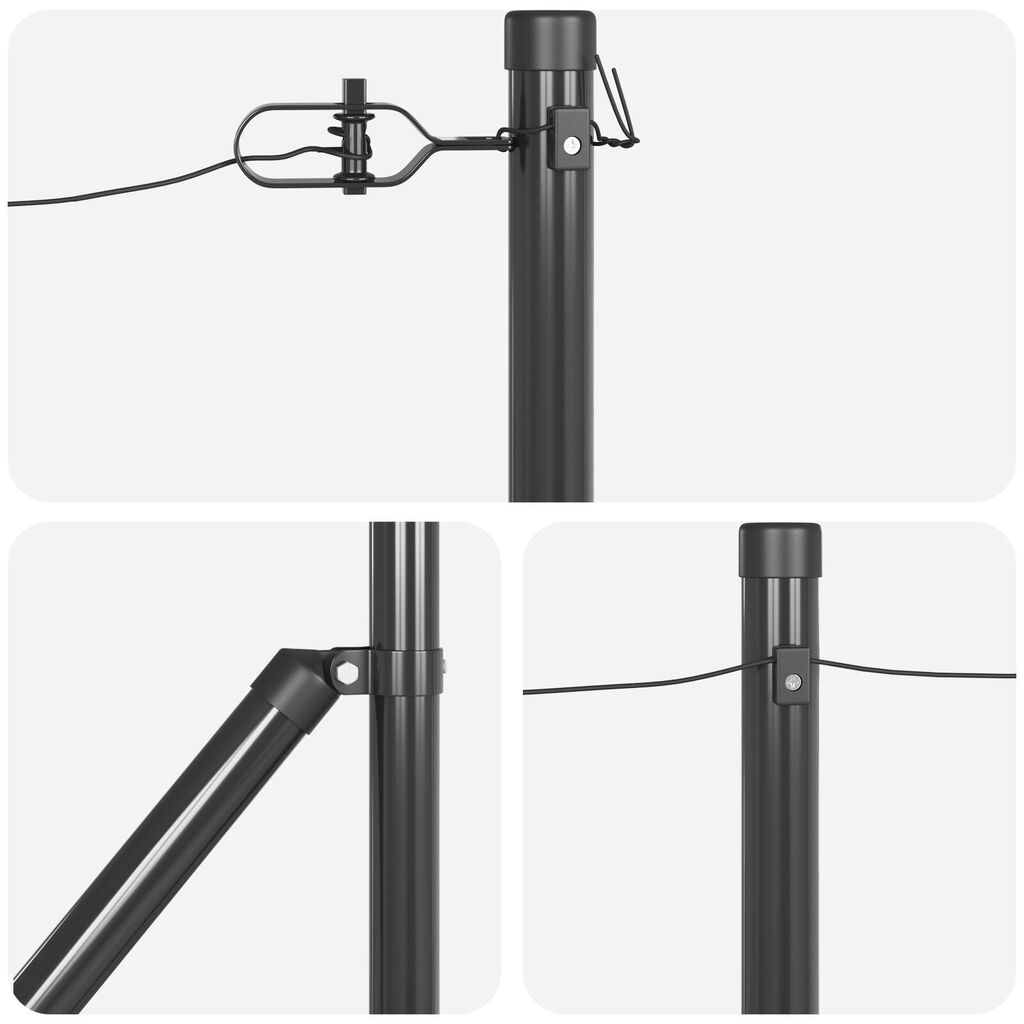 Πυλώνες φence vidaXL με σφήνα 26 τμχ Ø32 mm 80 cm Γαλβανισμένο χάλυβα