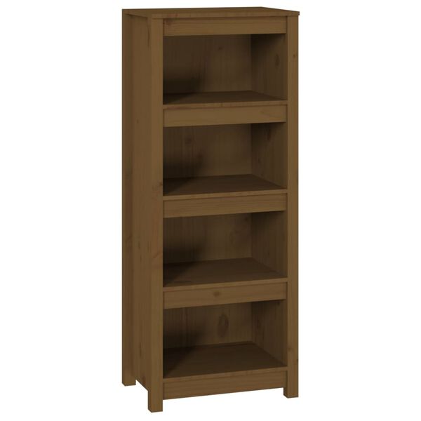 vidaXL Βιβλιοθήκη Μελί 50x35x125,5 εκ. από Μασίφ Ξύλο Πεύκου