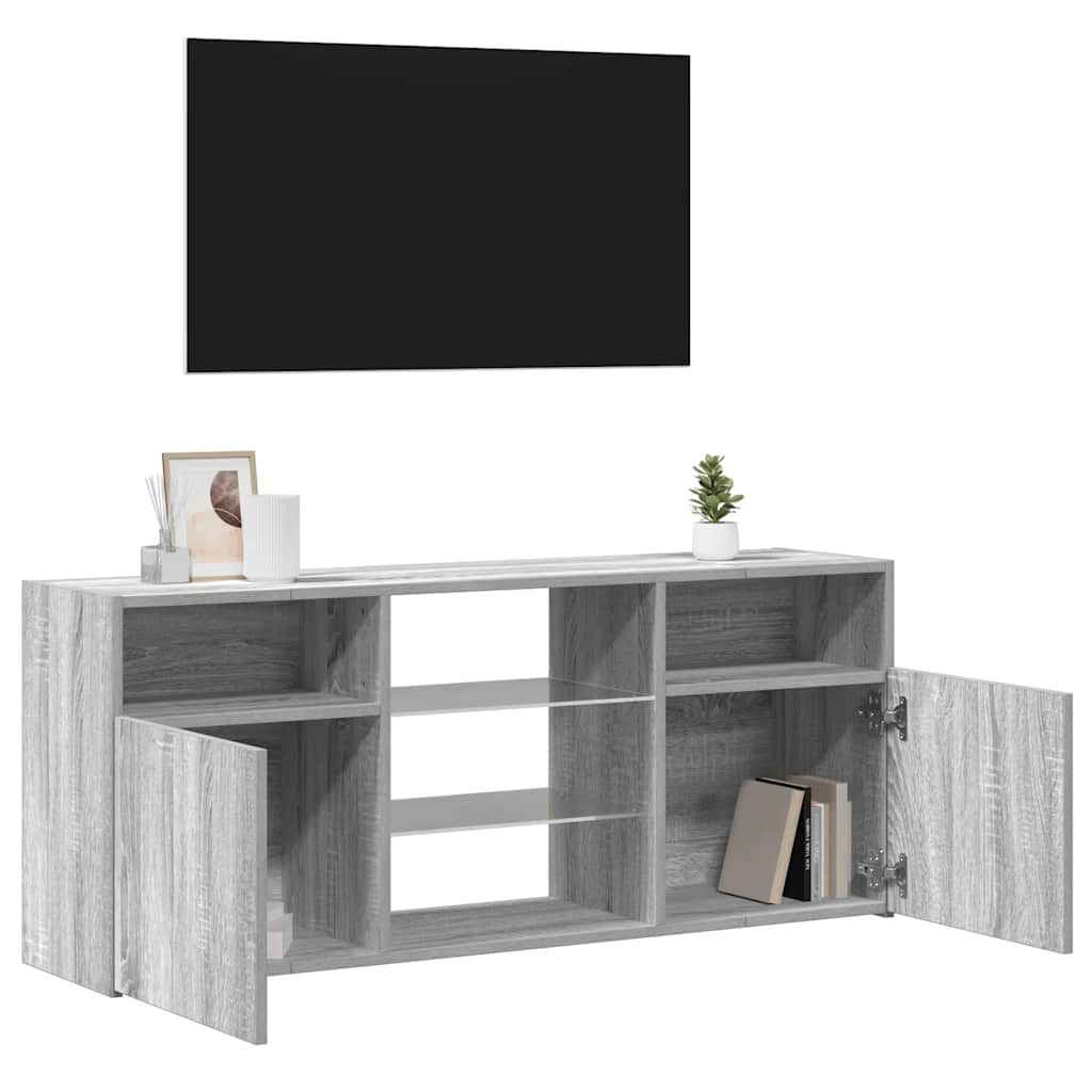 vidaXL Έπιπλο Τηλεόρασης με LED Γκρι Sonoma 120 x 30 x 50 εκ.