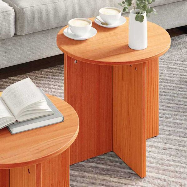 vidaXL Τραπεζάκι σαλονιού 2 pcs Καφέ κεριού 41.5 x 41.5 x 41 εκ