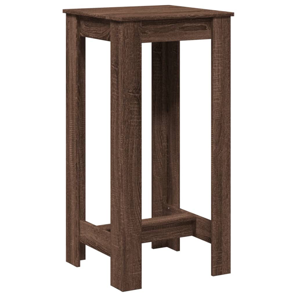 vidaXL Τραπέζι Μπαρ Καφέ Δρυς 51x50x103,5 εκ. Επεξ. Ξύλο