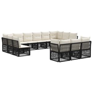 vidaXL &Sigma;&epsilon;&tau; &Kappa;&alpha;&nu;&alpha;&pi;έ &Kappa;ή&pi;&omicron;&upsilon; 13 pcs &Mu;&alpha;ύ&rho;&omicron; &sigma;&upsilon;&nu;&theta;&epsilon;&tau;&iota;&kappa;ό &rho;&alpha;&tau;ά&nu;