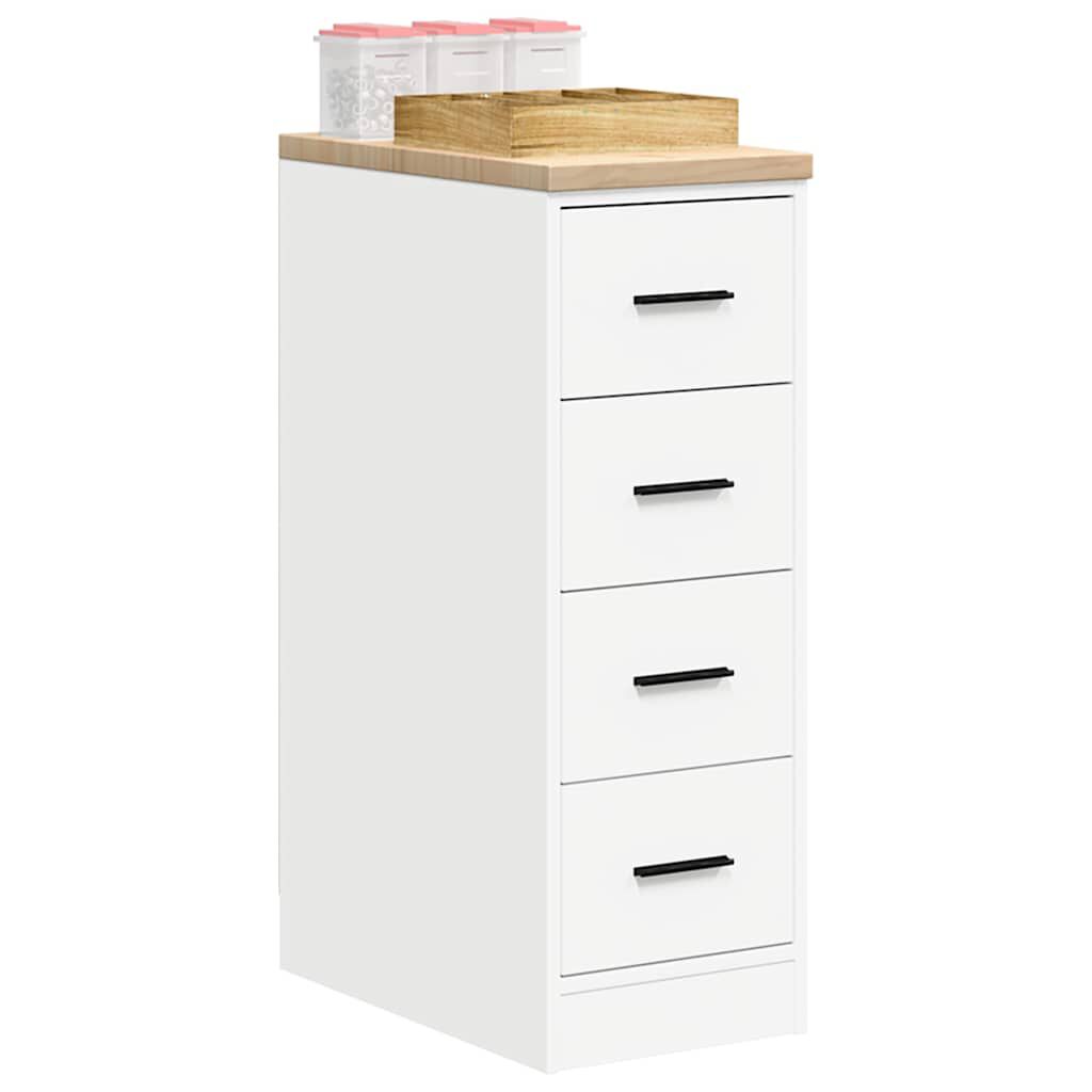 vidaXL ντουλάπι αποθήκευσης γκαράζ Λευκό 30x51x85 εκ μασίφ ξύλο πεύκο