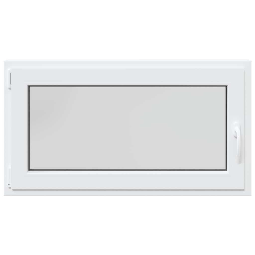 vidaXL Παράθυρο Υπογείου "RISOR" 110x70 εκ. Ανακλινόμενο & Περιστρεφόμενο DIN Αριστερά Λευκό