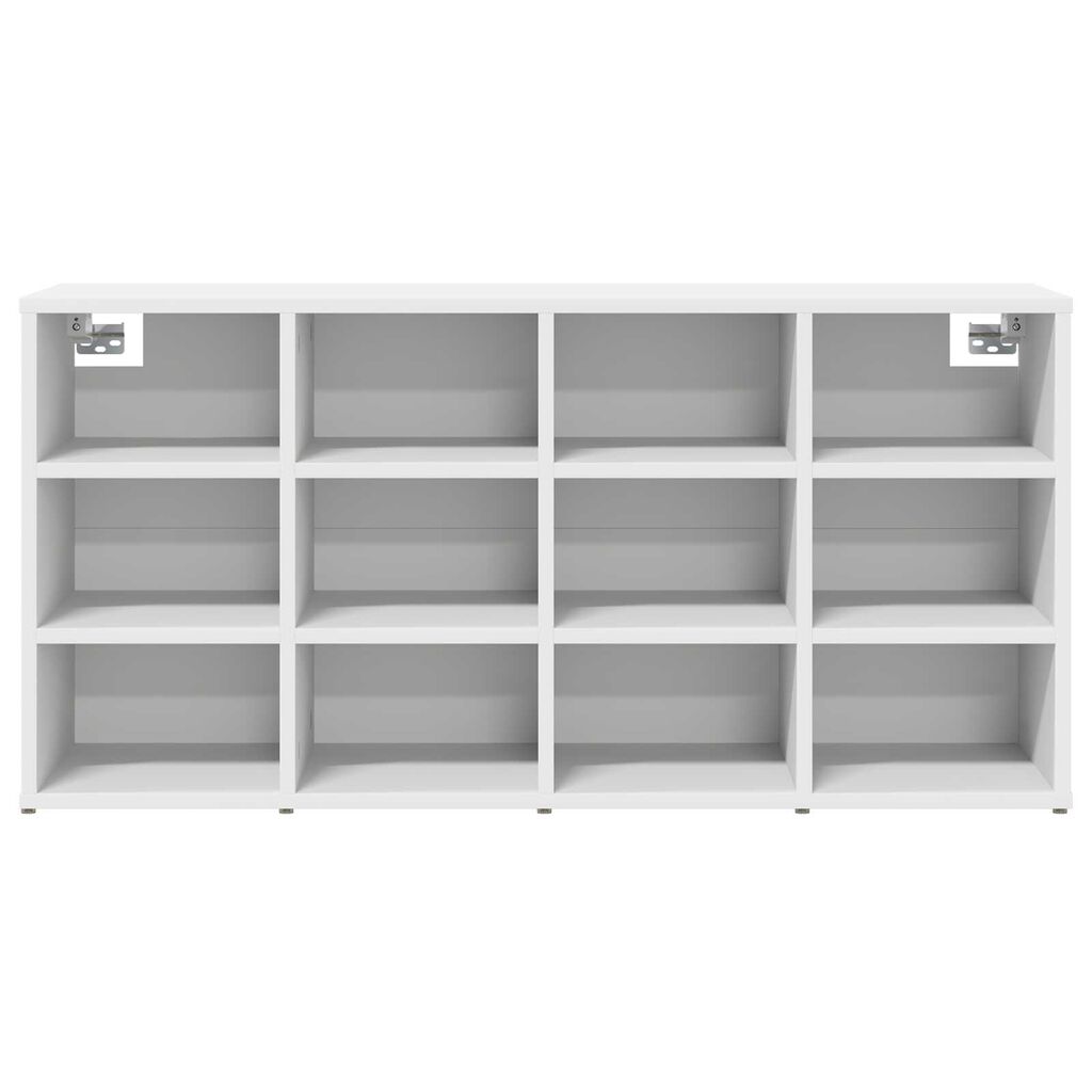 vidaXL Ντουλάπα Παπουτσιών Λευκό 52.5 x 30 x 50 εκ. Επεξεργασμένο ξύλο