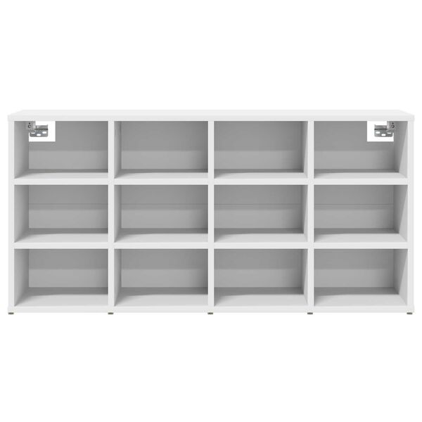 vidaXL Ντουλάπα Παπουτσιών Λευκό 52.5 x 30 x 50 εκ. Επεξεργασμένο ξύλο
