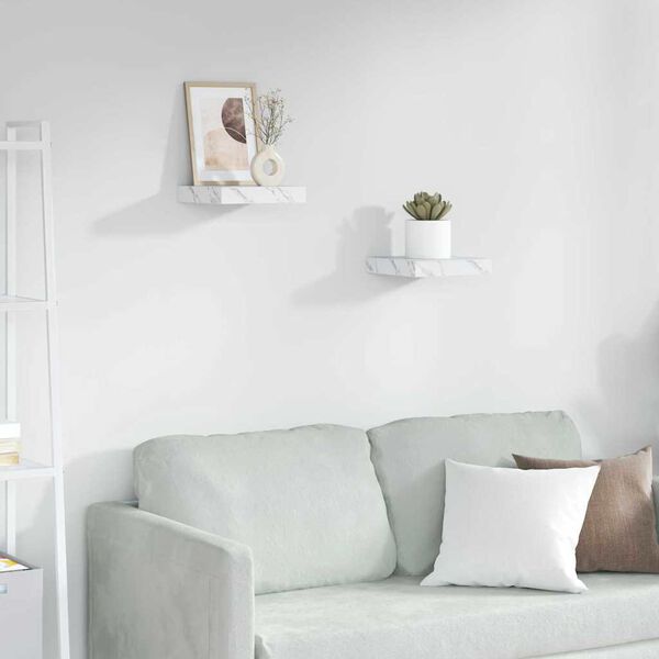 vidaXL &Rho;ά&phi;&iota; &Tau;&omicron;ί&chi;&omicron;&upsilon; &Epsilon;&pi;&iota;&tau;&omicron;ί&chi;&iota;&omicron; 2 pcs &Lambda;&epsilon;&upsilon;&kappa;ό &Mu;ά&rho;&mu;&alpha;&rho;&omicron; 23 x 23,5 x 4 &epsilon;&kappa;