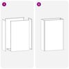 vidaXL Σχέδιο & βάση αποθήκευσης Λευκό 28 x 12 x 41 εκ Μέταλλο