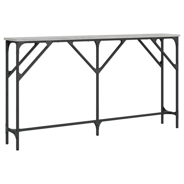 vidaXL Τραπέζι Κονσόλα Γκρι Sonoma 140 x 23 x 75 εκ. Επεξεργ. από Ξύλο