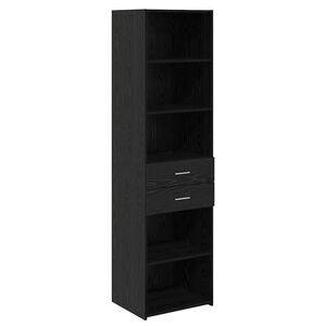 vidaXL Highboard &Mu;&alpha;ύ&rho;&eta; &Omicron;&xi;&upsilon;ά 50 x 42,5 x 185 &epsilon;&kappa;. &Epsilon;&pi;&epsilon;&xi;&epsilon;&rho;&gamma;&alpha;&sigma;&mu;έ&nu;&omicron; &xi;ύ&lambda;&omicron;