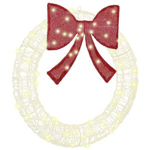 vidaXL Στεφάνι με 60 LED Θερμό λευκό 75 cm Ακρυλικό