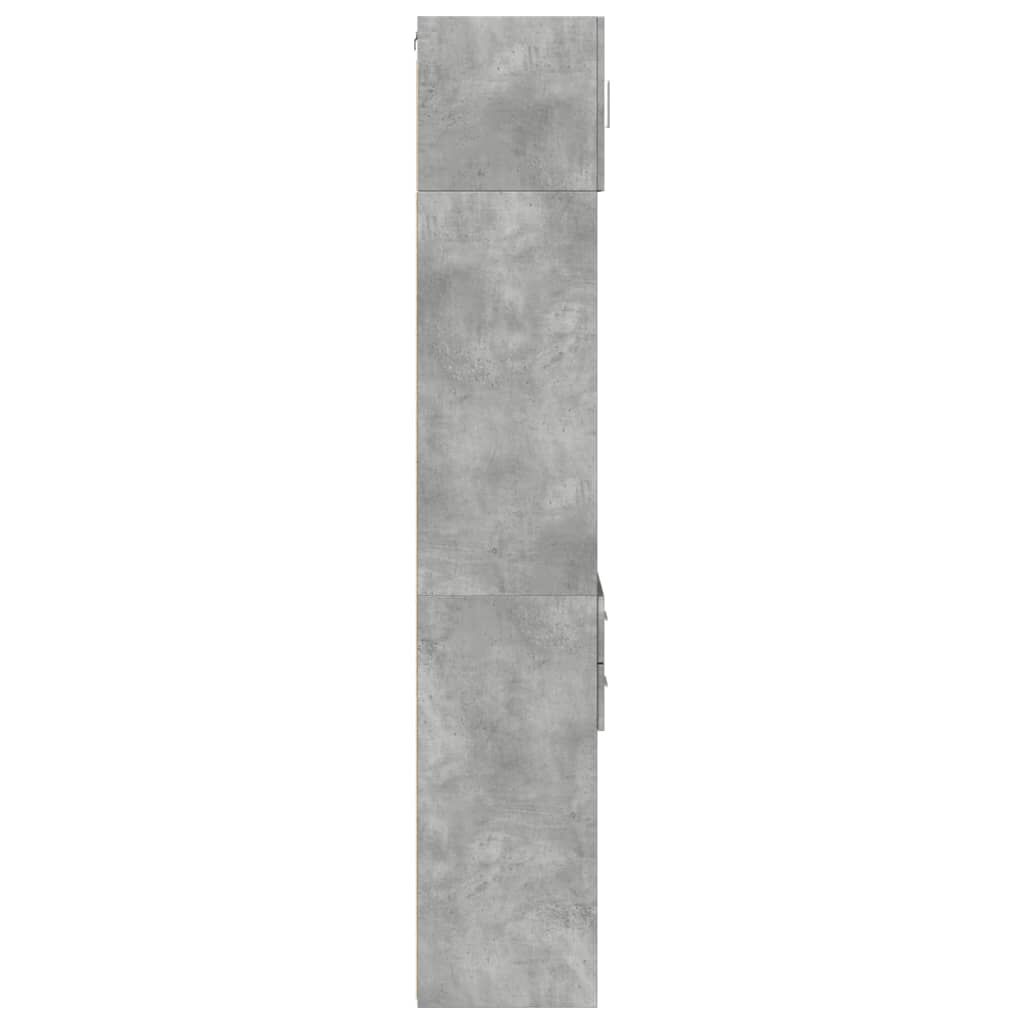 vidaXL Ντουλάπι Αποθήκευσης Στενό Γκρι 40x42,5x225 εκ. Επεξεργ. Ξύλο