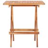vidaXL Σετ Επίπλων Mπιστρό 3 τεμ Ξύλο Teak & Κόκκινα Καρό Μαξιλάρια