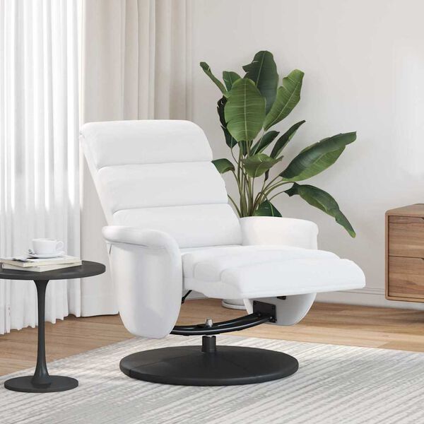 vidaXL Ανακλινόμενη πολυθρόνα Λευκό 71 x 98 x 106 εκ. Τεχνητό δέρμα